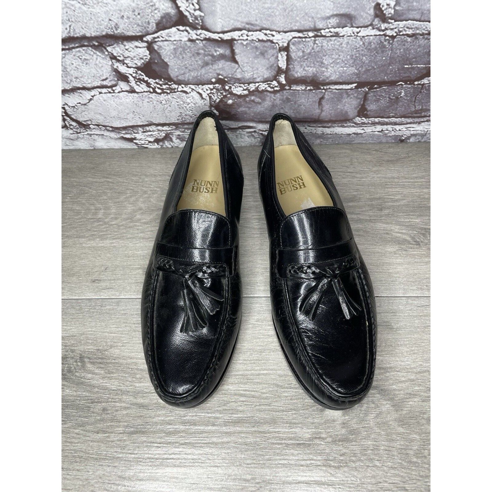 Nunn Bush Nunn Bush Black Leather Slip On Tassel Loafers Dress Shoes M Size US 7.5 / EU 40-41 - 3 Thumbnail