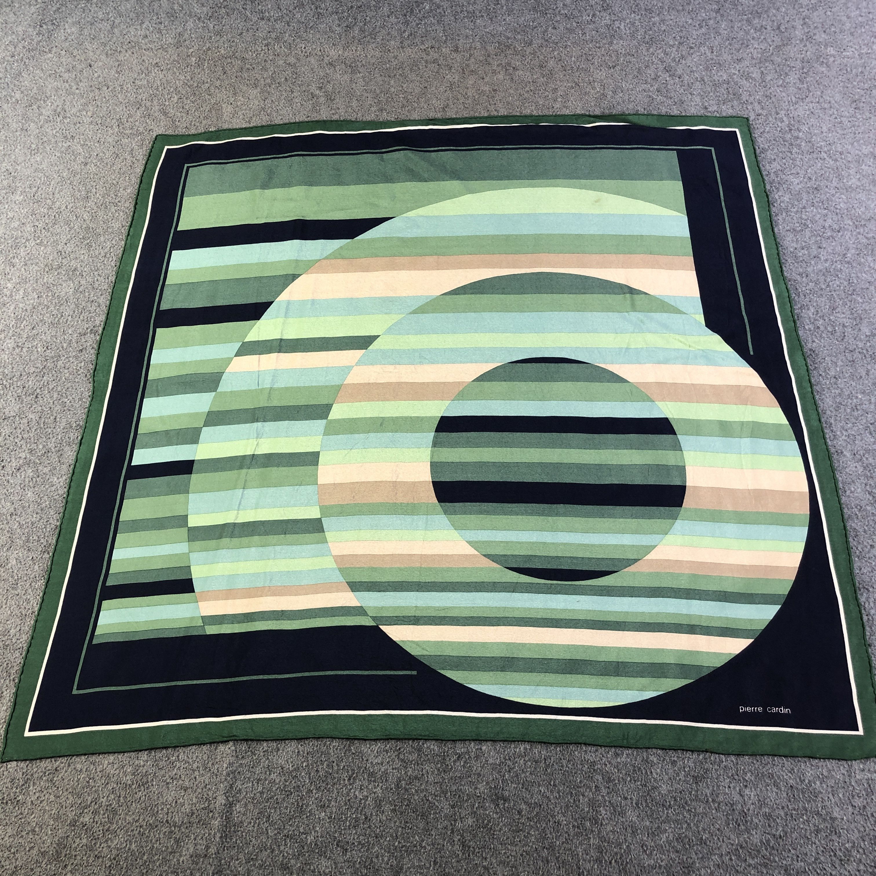Pierre Cardin Pierre Cardin Abstract Hand Rolled Silk Scarf M973 Size ONE SIZE - 2 Thumbnail