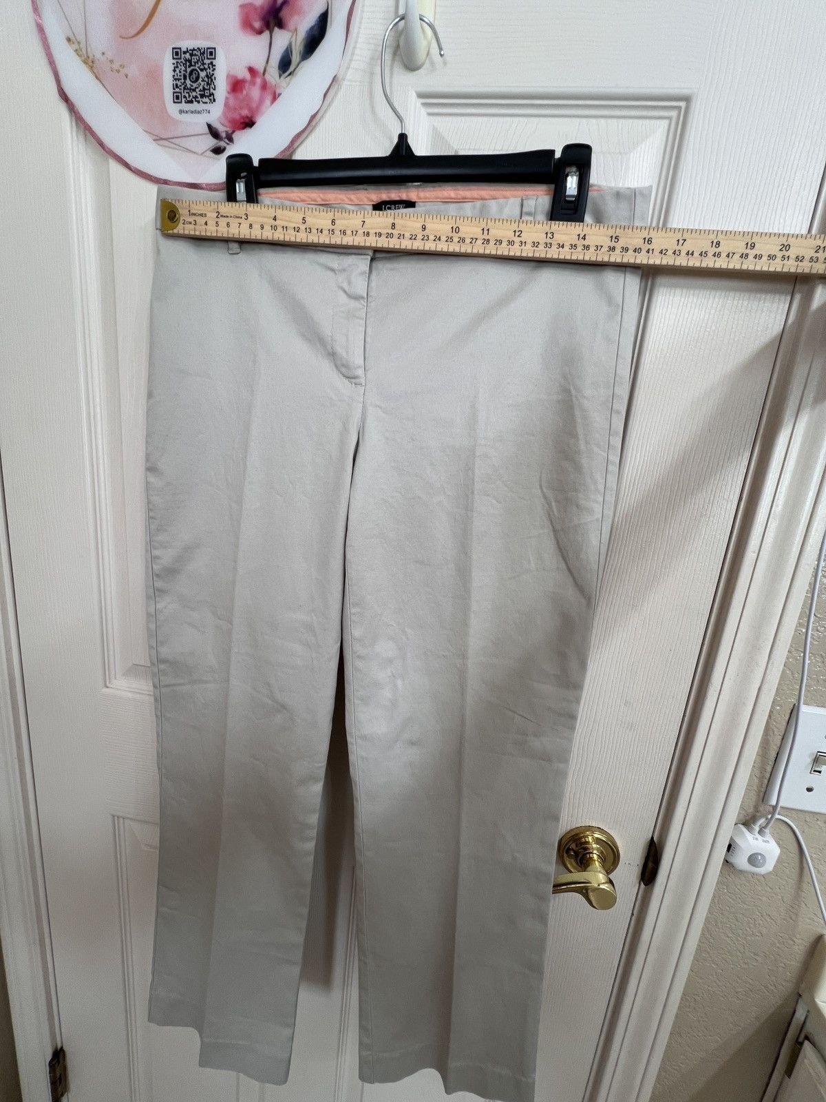 J.Crew J.Crew cream City fit stretch pants size 6 Size 28" / US 6 / IT 42 - 2 Thumbnail