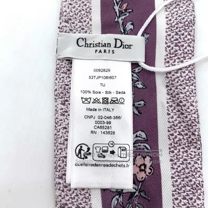 Dior Dior Purple bow floral printed mulberry silk scarf Size ONE SIZE - 8 Thumbnail