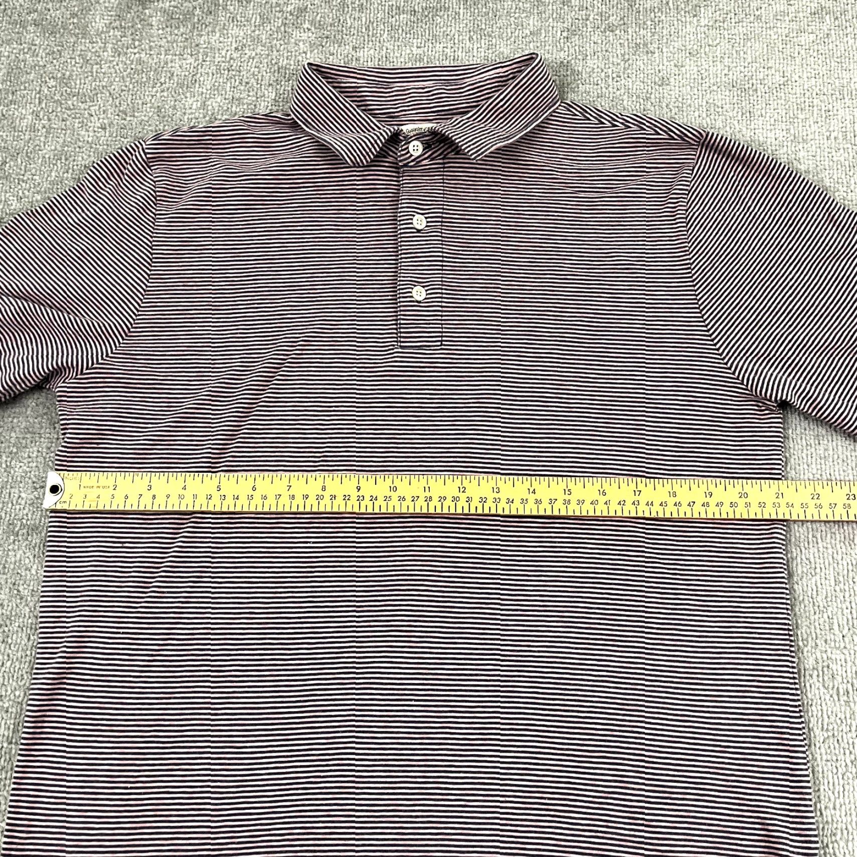 Faherty FAHERTY Polo Shirt Men L Pink Blue Striped Cotton Casual Preppy Short Sleeve Size US L / EU 52-54 / 3 - 5 Thumbnail