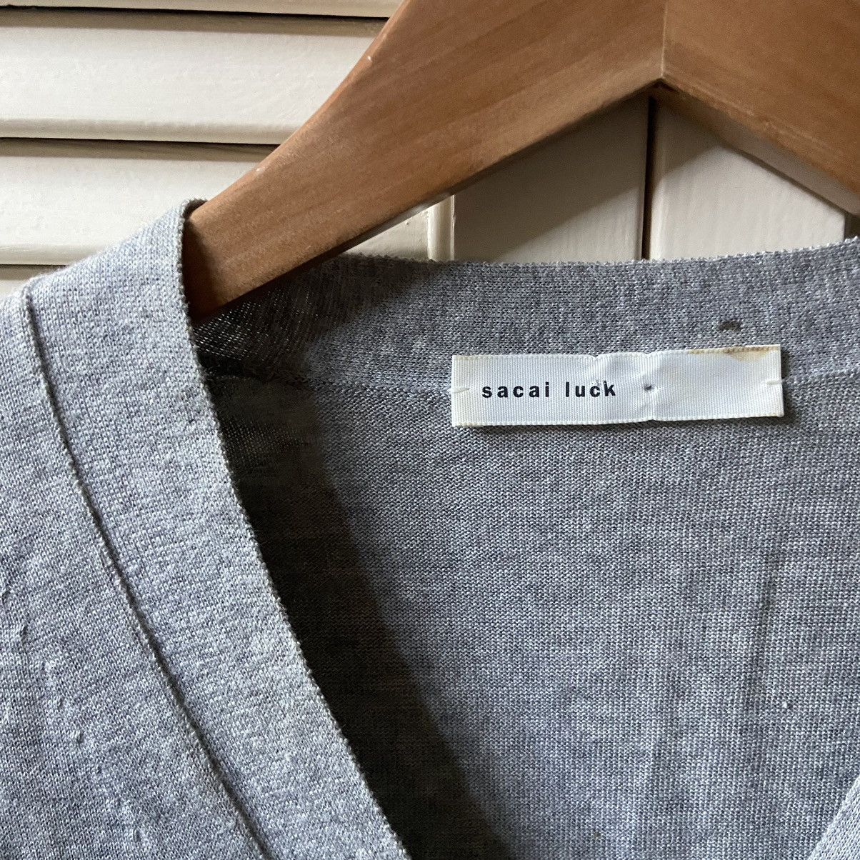 Sacai Sacai Luck Japan Grey Cardigan Sweater Lace Details Coquette Size M / US 6-8 / IT 42-44 - 5 Thumbnail