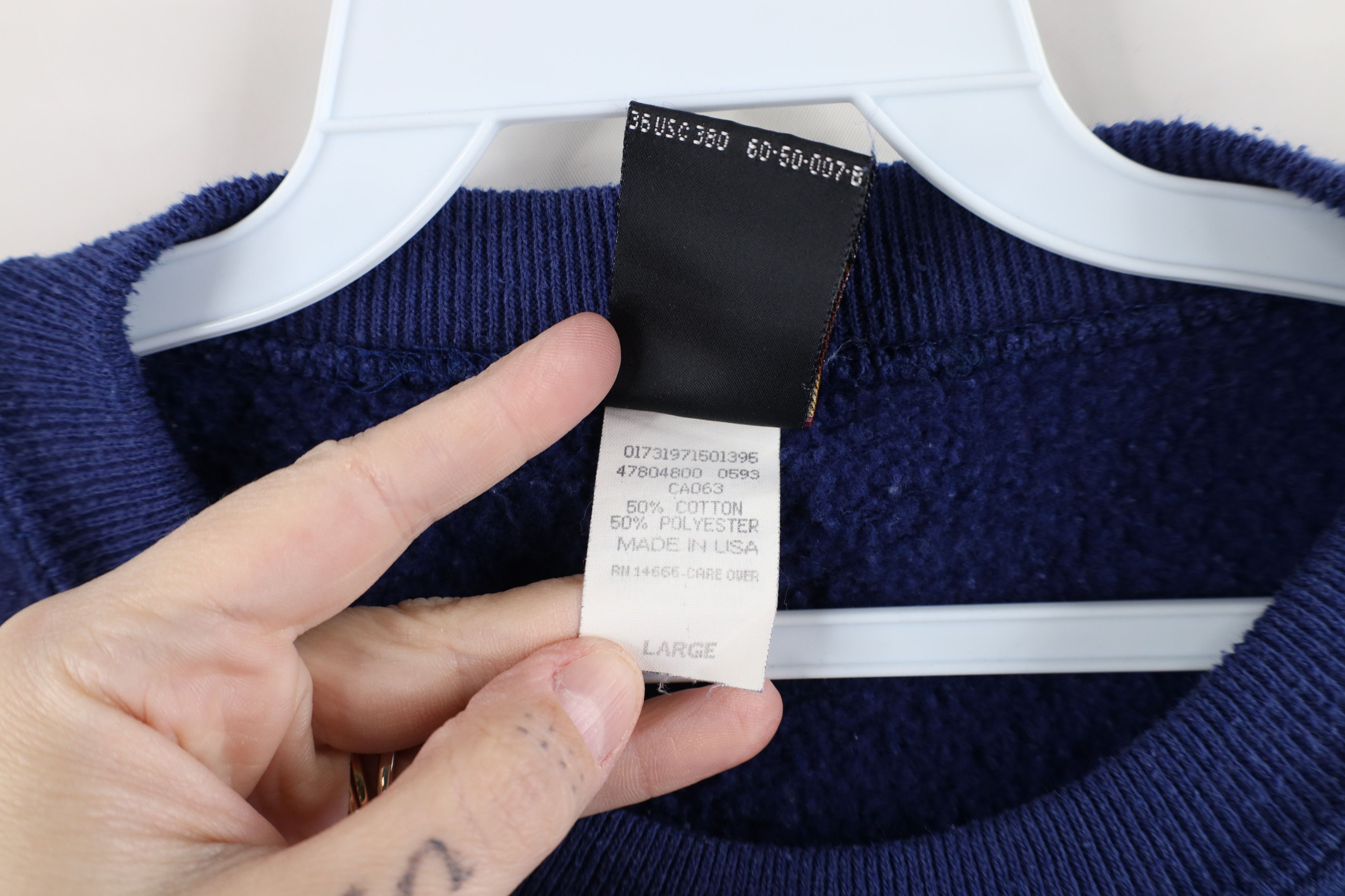 Vintage Vintage 90s USA Olympics Spell Crewneck Sweatshirt Blue USA Size US L / EU 52-54 / 3 - 6 Thumbnail