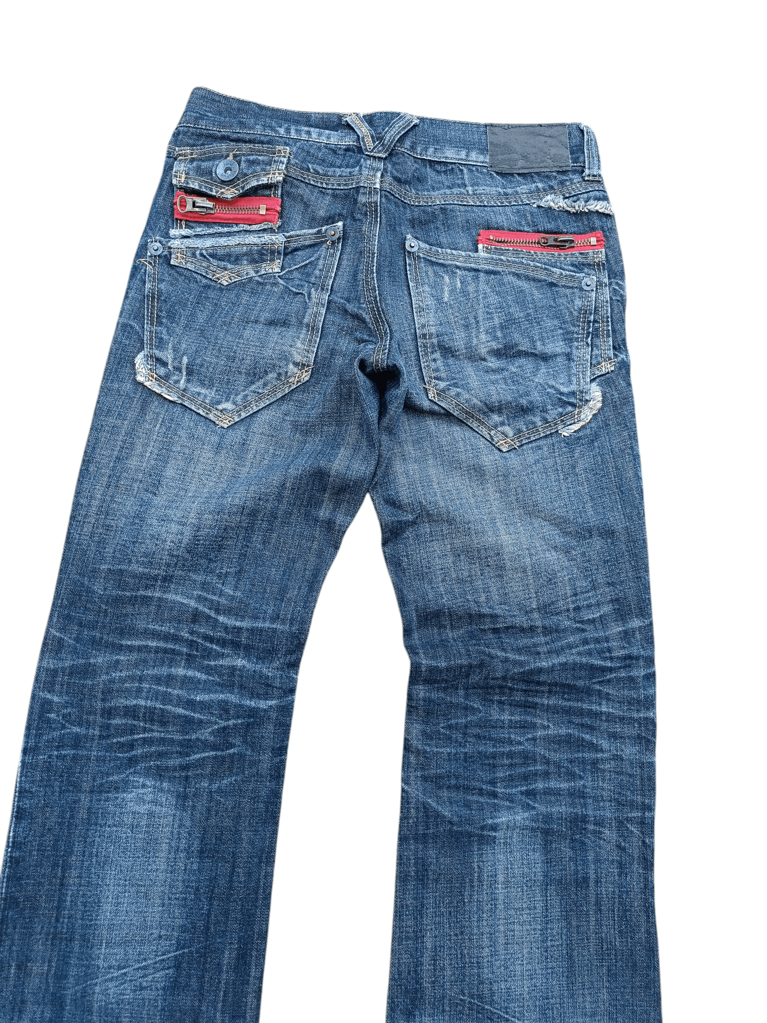 If Six Was Nine × Japanese Brand × Le Grande Bleu (L.G.B.) FLARED Distressed Japanese Brand RUSS-K Bootcut Denim Size US 30 / EU 46 - 18 Thumbnail
