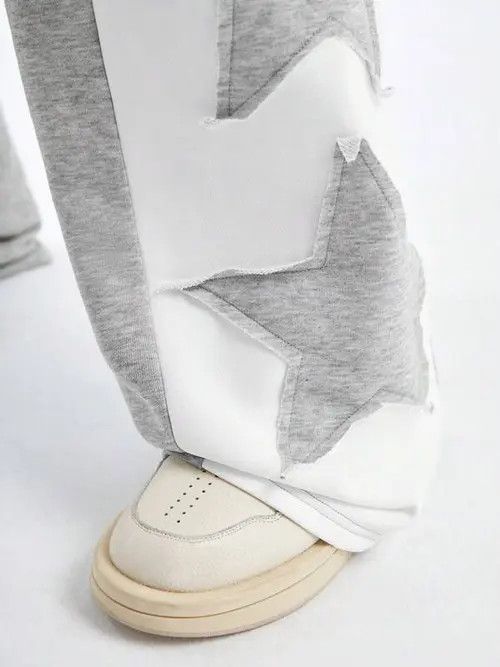 Designer Baggy wide leg sweatpants Long Y2K star Size US 32 / EU 48 - 4 Thumbnail