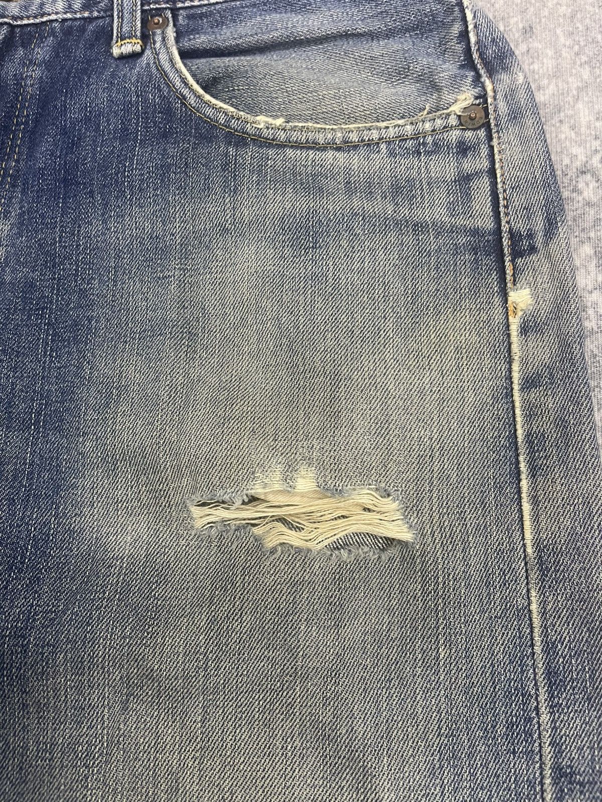 Edwin Edwin 505x Selvedge Distressed Denim Size US 33 - 4 Thumbnail