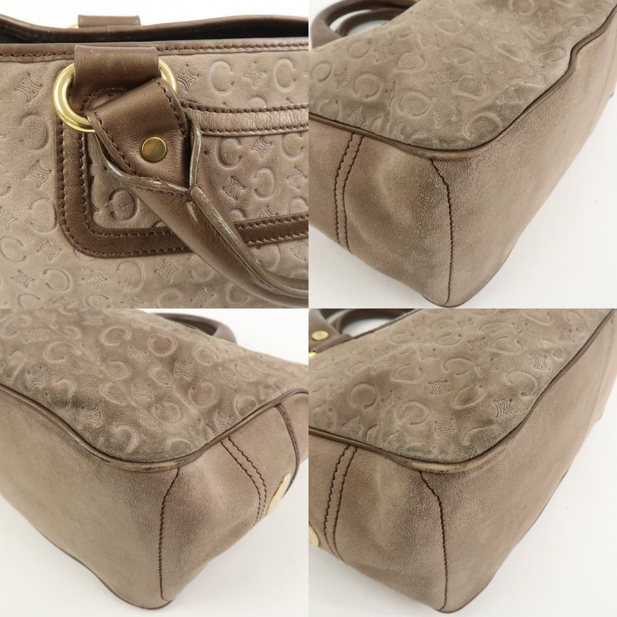 Celine Celine Macadam Boogie Suede Satchel Tan Size ONE SIZE - 5 Thumbnail