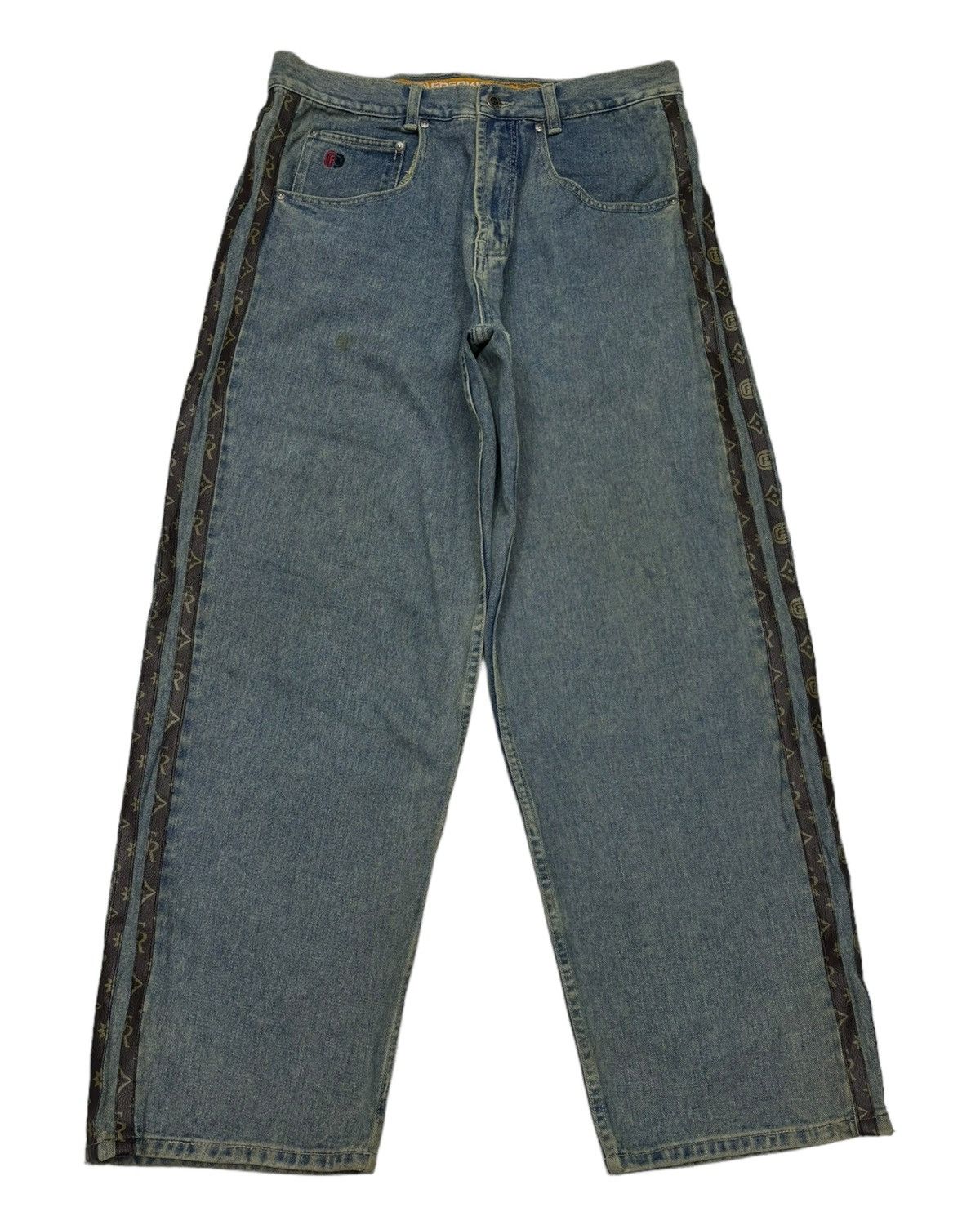 If Six Was Nine 🔥FREAKY MASSIVE LV MONOGRAM BAGGY JEANS HYPE Size US 34 / EU 50 - 7 Thumbnail