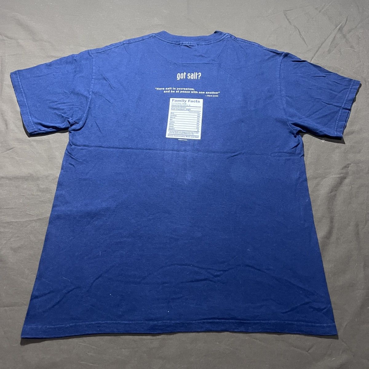 Vintage Vtg 90s MORTON FAMILY got salt God Jesus Bible Holy Parody Size US L / EU 52-54 / 3 - 5 Thumbnail