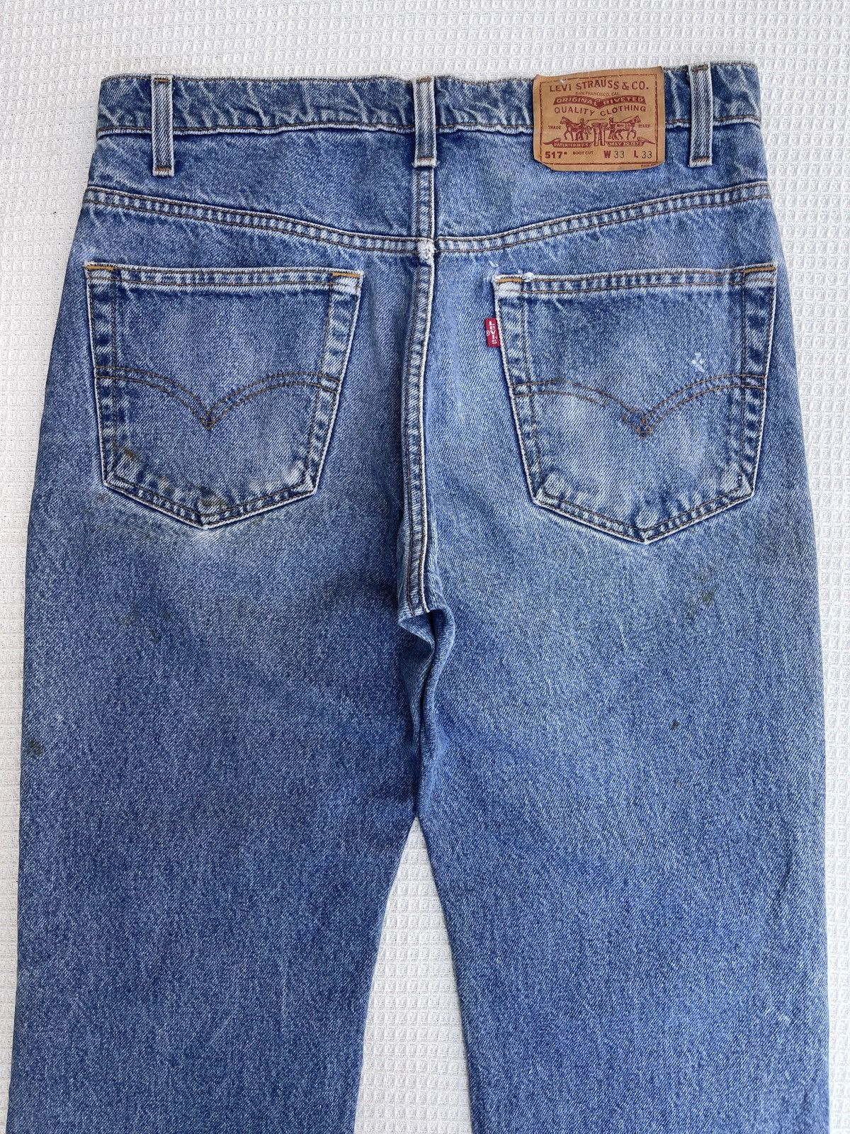 Levi's Rare🔥Vtg 90s Levis 517 Boot Cut Light Wash Jeans Size US 33 - 4 Thumbnail