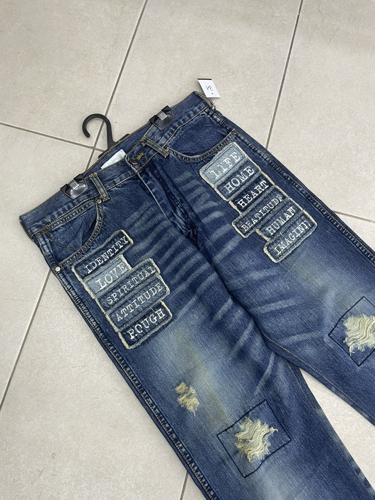 Number (N)ine NUMBER (N)INE PATCHWORK DENIM PANTS Size US 31 - 3 Thumbnail
