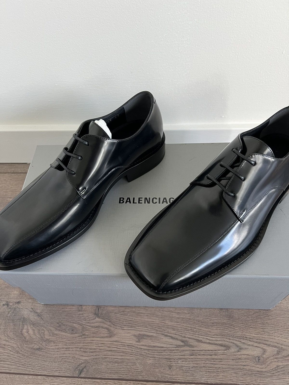 Balenciaga *SAMPLE* Balenciaga Square Toe Derby 40 Size US 7 / EU 40 - 16 Thumbnail