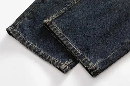 Jean Men's loose all-match distressed gradient washed jeans Size US 32 / EU 48 - 6 Thumbnail