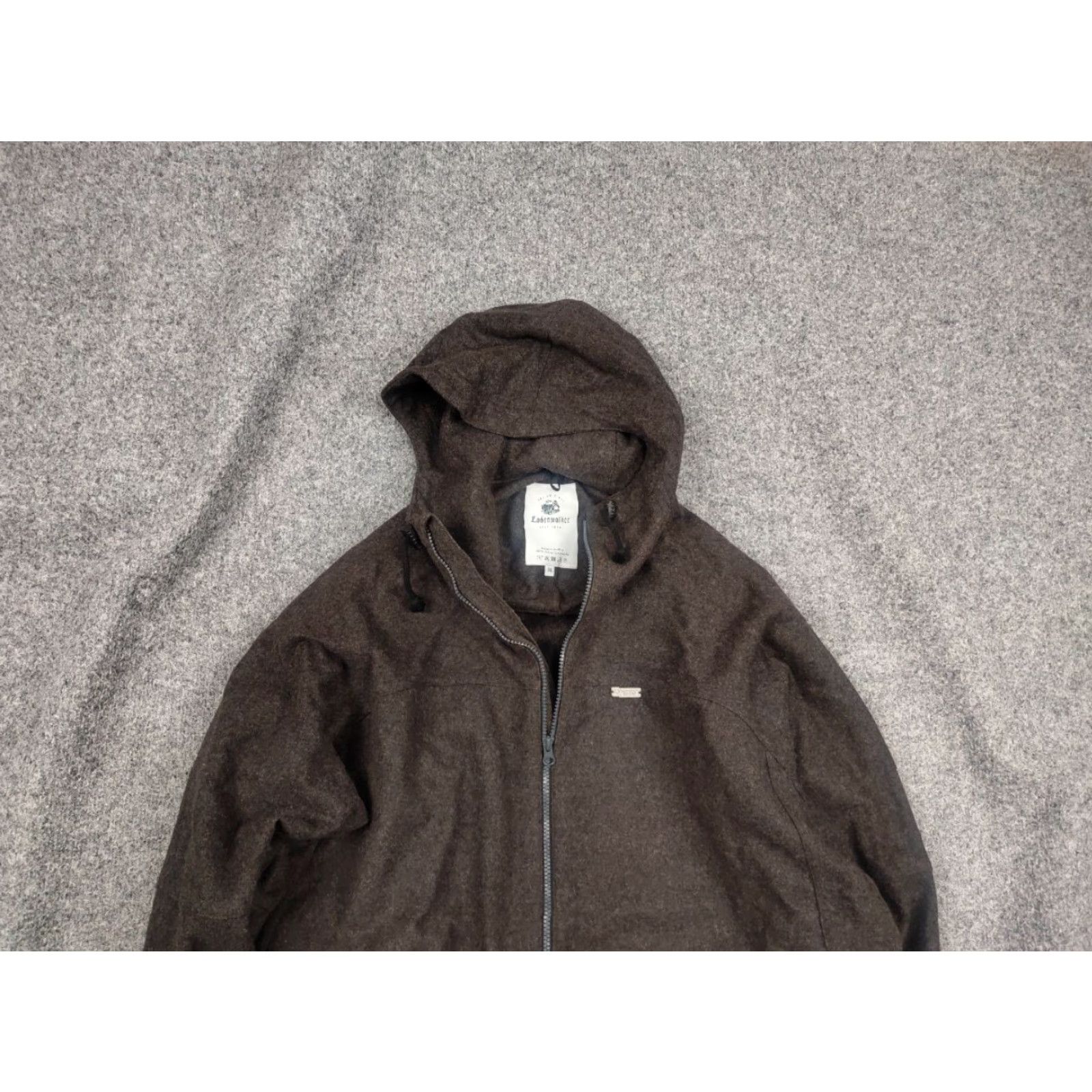 Vintage Loden by lodenwalker Austria Design 1434 reine schurwolle Hooded jacket, Wool, Brown, 3XL, Men Size US XXL / EU 58 / 5 - 2 Thumbnail