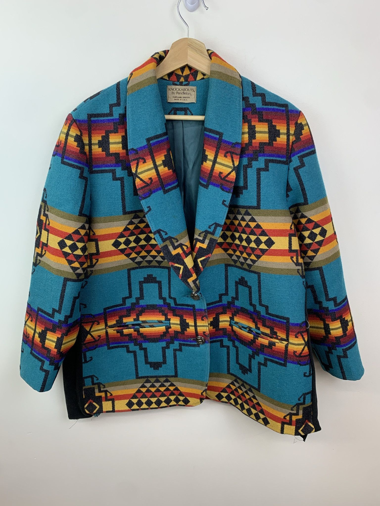 Other Vitnage 1970s Thunderbird Wool Knit Cowichan Knit Sweater Zip Cardigan Size L Size US L / EU 52-54 / 3 - 1 Thumbnail