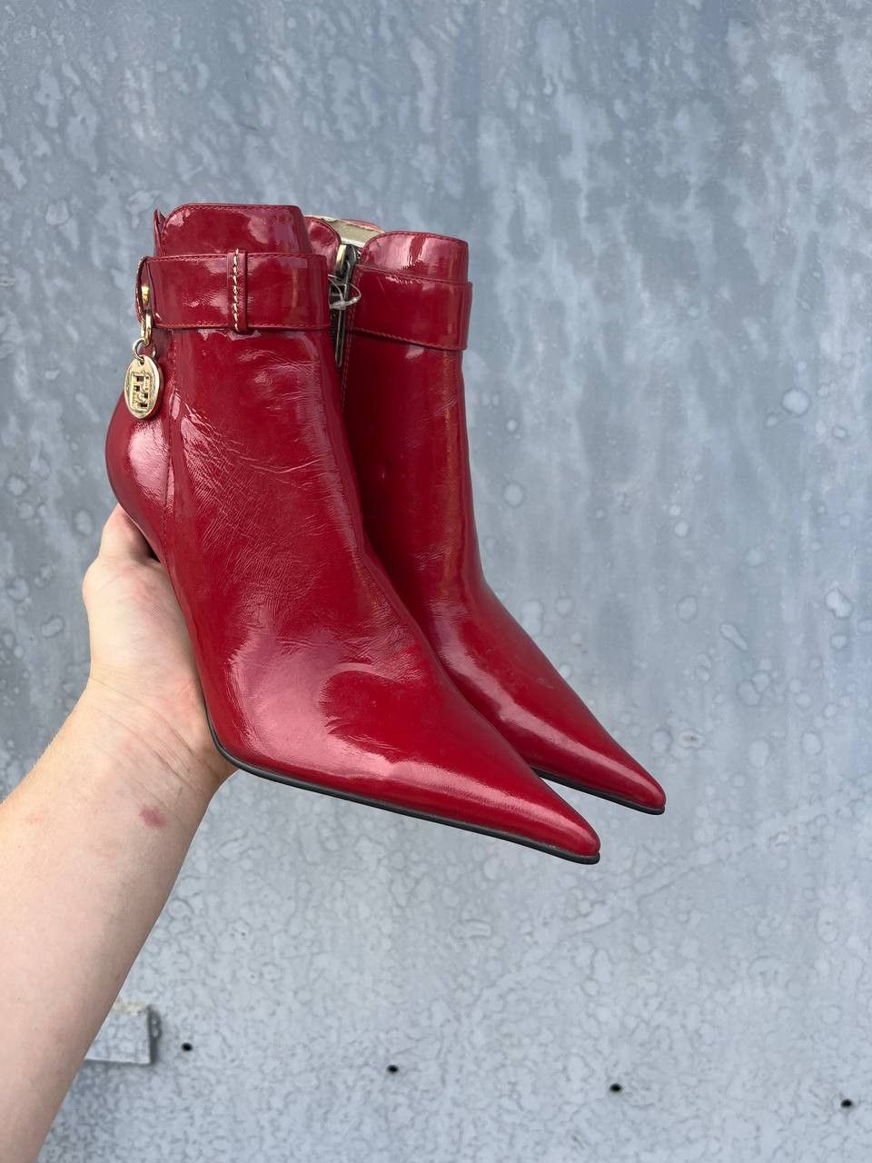 Vntg As 98 Guidi style Leather Faded Biker High Boots Heels