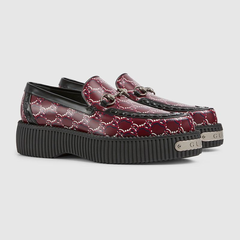 Gucci o1loc1c0226 Men's Gucci Horsebit Creeper Loafers GG Shadow Size US 5.5 / EU 38 - 3 Thumbnail