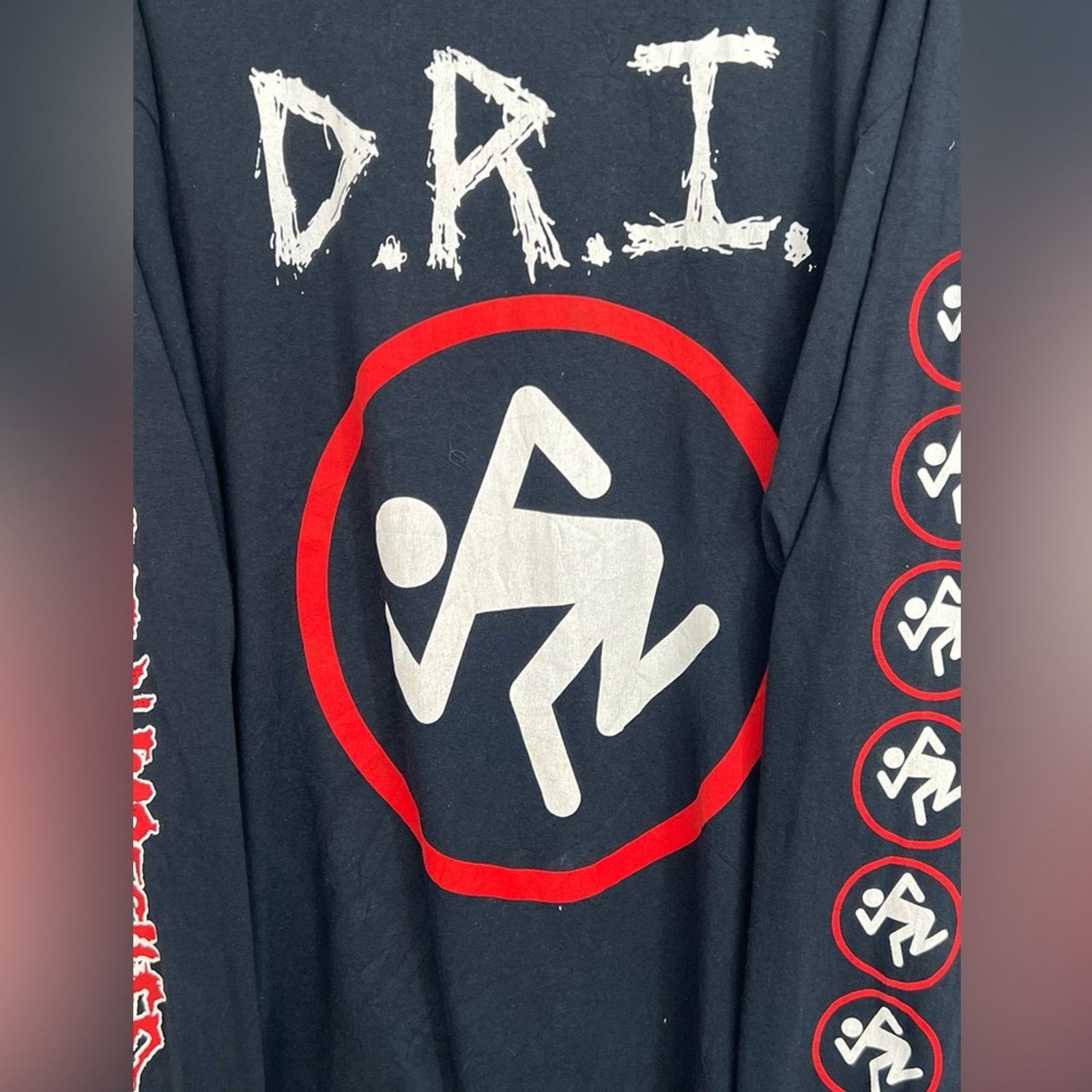 Gildan D.R.I. Dirty Rotten Imbeciles Tour Band Tee Longsleeve Shirt Size US XL / EU 56 / 4 - 4 Thumbnail