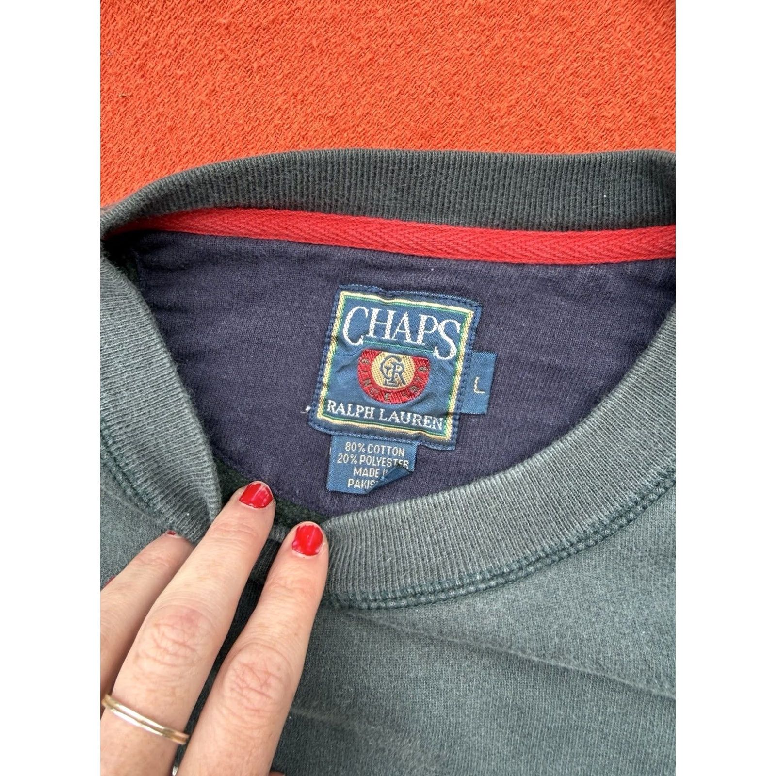 Chaps VINTAGE CHAPS Ralph Lauren Sportsman Crewneck Sweatshirt Mens L Blue 90s Pullover Shirt Size US L / EU 52-54 / 3 - 4 Thumbnail
