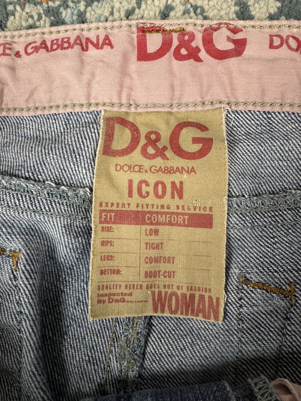 Dolce & Gabbana Vintage Y2K Dolce & Gabbana D&G low rise hip washed jeans Size 28" / US 6 / IT 42 - 13 Thumbnail