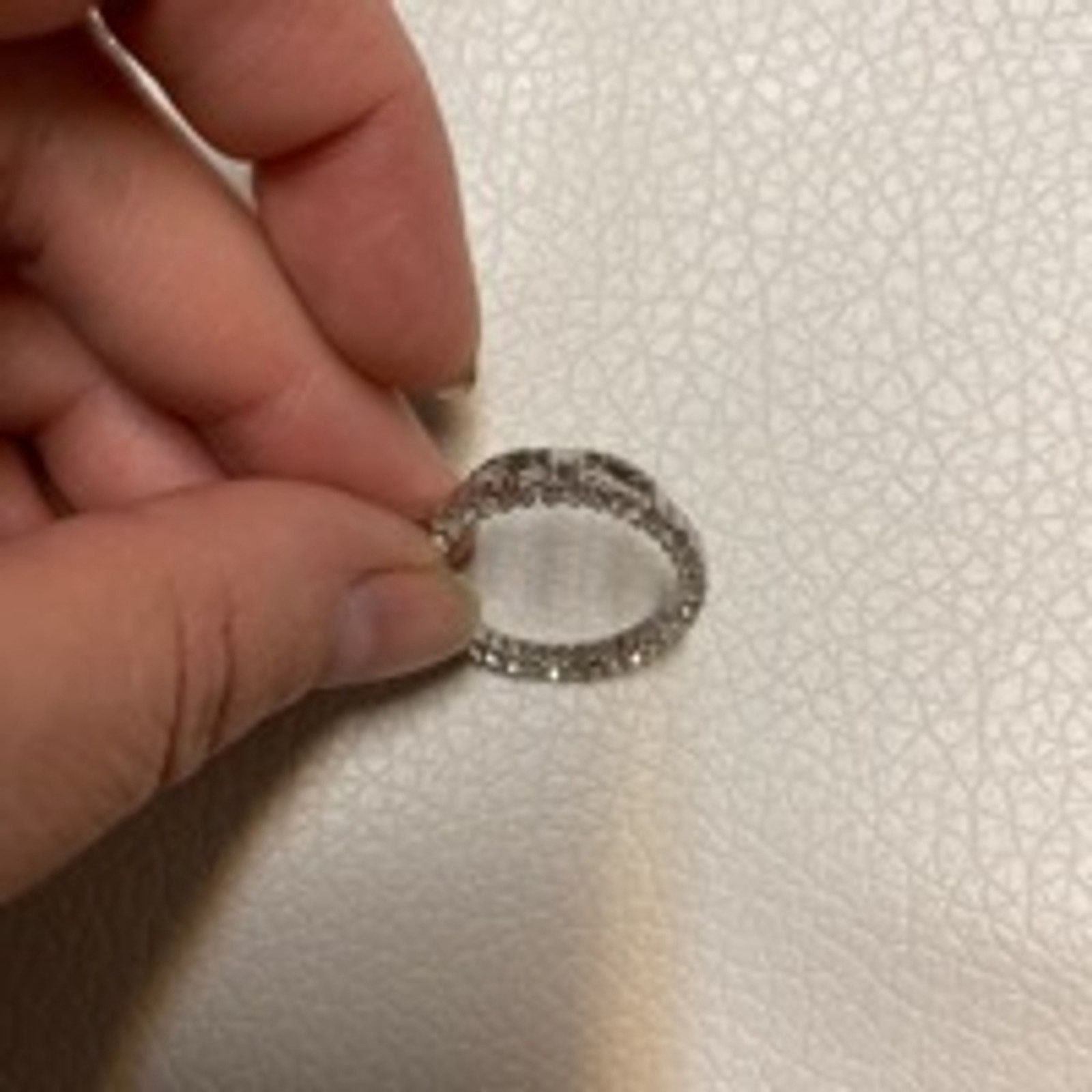 Other Silver Eternity Band Ring Baguette & Round CZ Stones Size 11 Size ONE SIZE - 5 Thumbnail