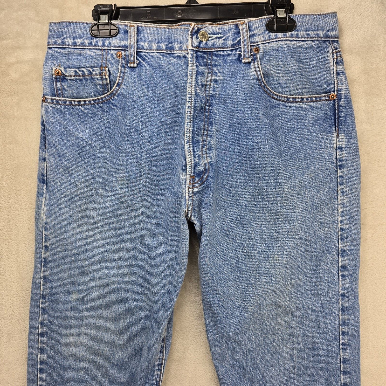 Levi's Vintage Levis 501 Jeans 34x32 (Fits 33x29) USA 90s *FLAWS* Size US 34 / EU 50 - 2 Thumbnail