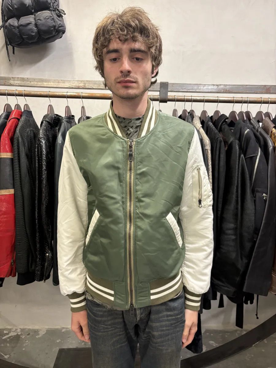 Comme des Garcons Comme des Garçons Ganryu White & Olive Bomber Jacket Size US S / EU 44-46 / 1 - 2 Thumbnail