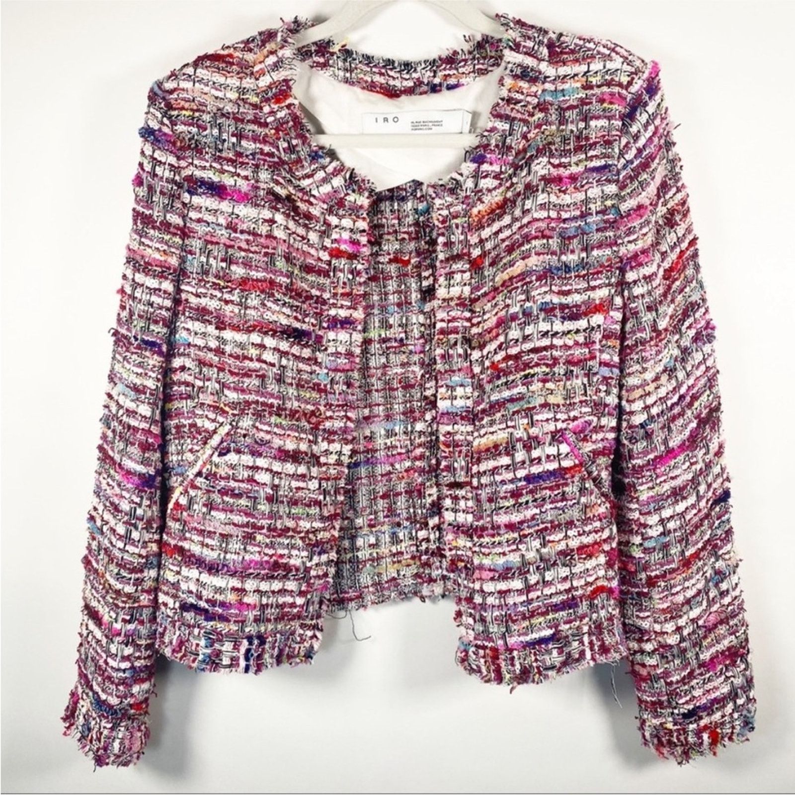 Iro IRO $675 Multicolor Tweed Jacket Size 2 Size XS / US 0-2 / IT 36-38 - 7 Thumbnail
