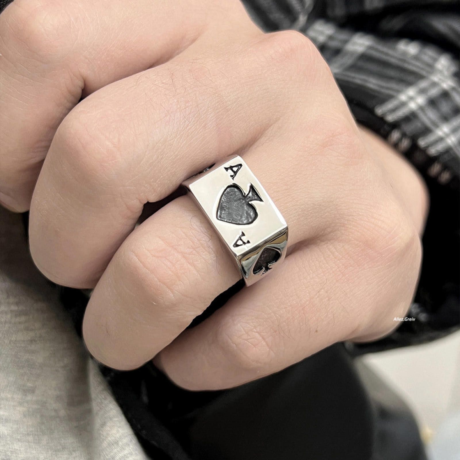 Other Ace of Spades Ring - Silver Size ONE SIZE - 1 Thumbnail