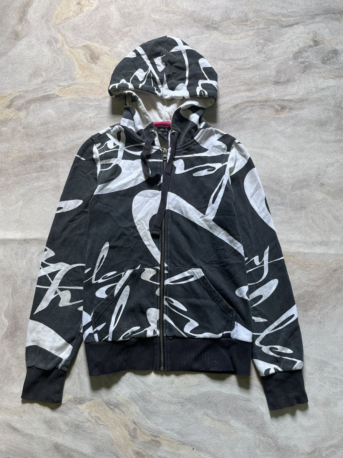 Oakley Vintage oakley zipper hoodie ALL OVER PRONT Size US S / EU 44-46 / 1 - 1 Thumbnail