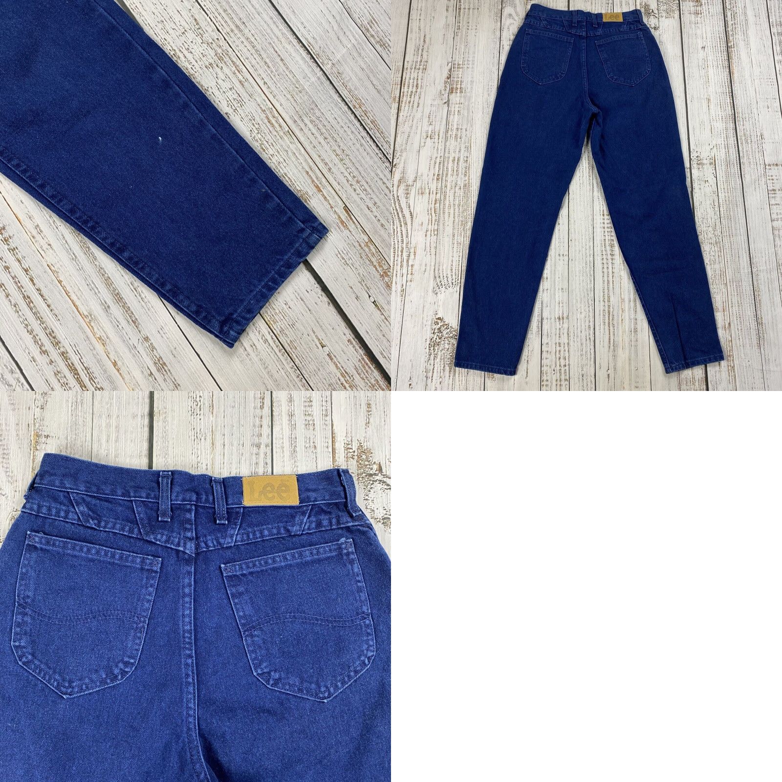 Lee VINTAGE LEE Womens Jeans 12 High Rise Indigo Overdyed Denim Blue 80s 90s Mom Mens Womens Boys Girls Zipper Size 34" / US 12 / IT 48 - 8 Thumbnail