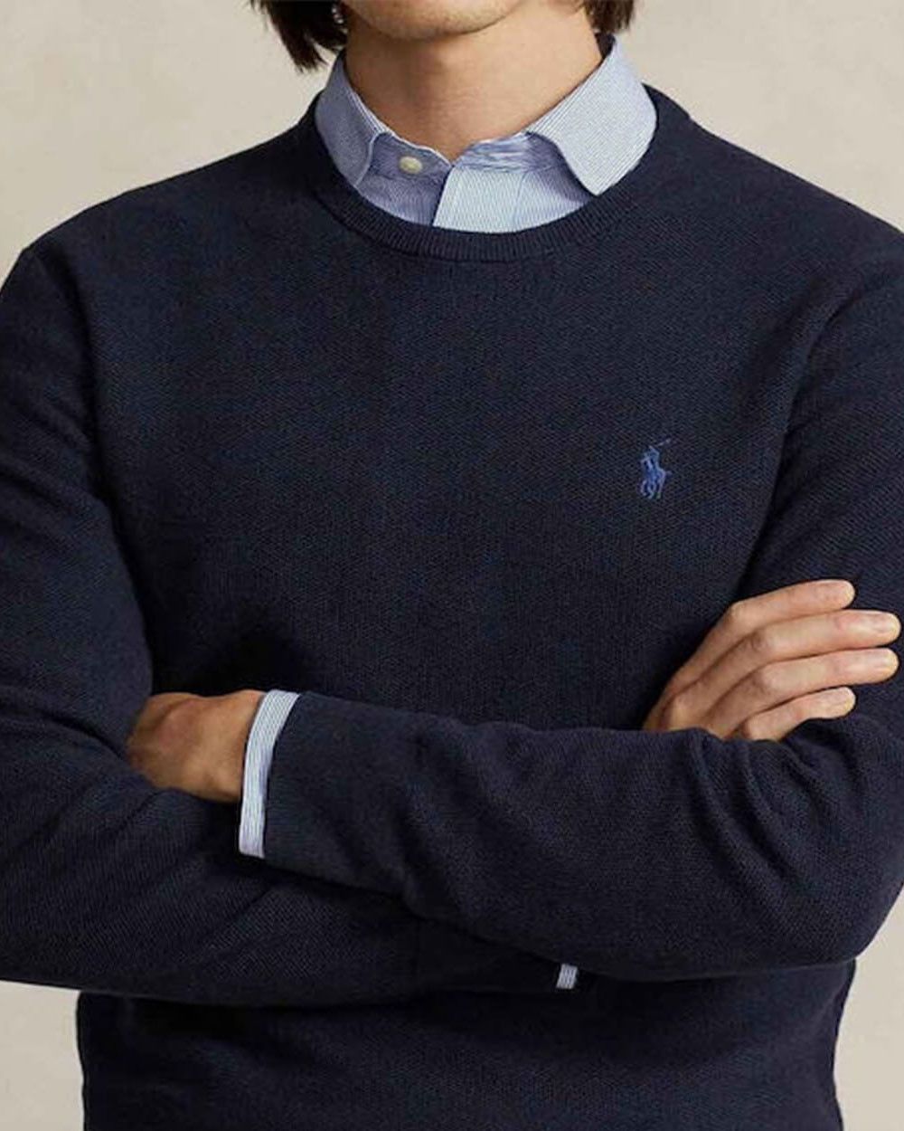 Polo Ralph Lauren o1s22i1n0125 Crewneck Cotton Sweater in Blue Size US XL / EU 56 / 4 - 3 Thumbnail