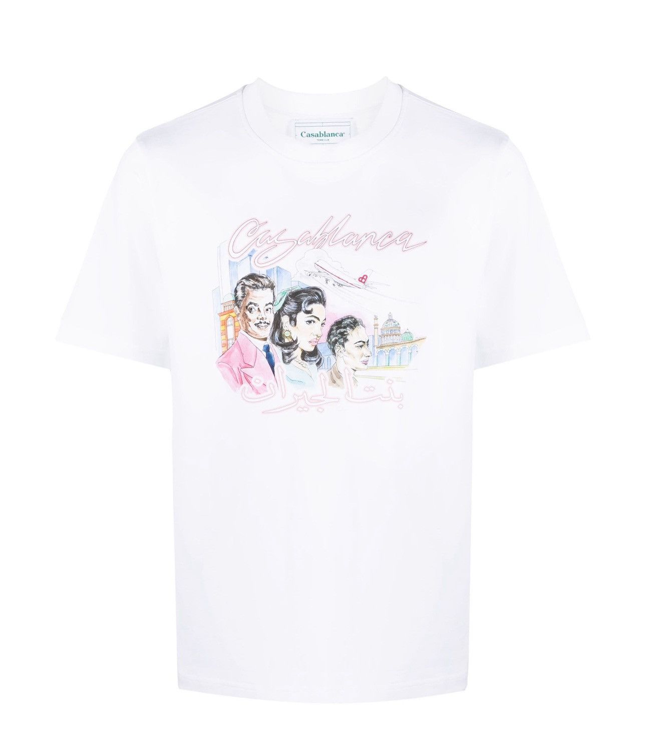 image of Casablanca Graphic Tee in White, Men's (Size Small)