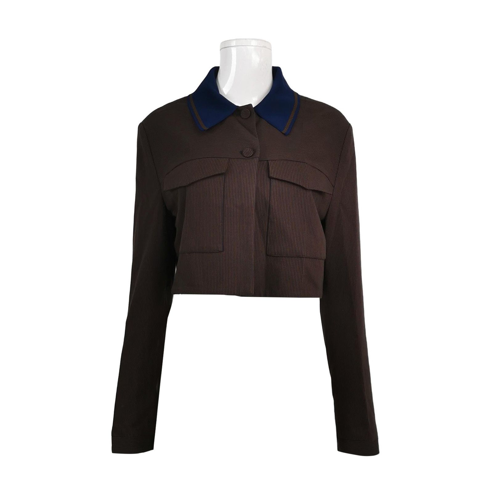 Fendi Fendi Stripe Logo Collar Jacket IT 42 Size M / US 6-8 / IT 42-44 - 1 Thumbnail