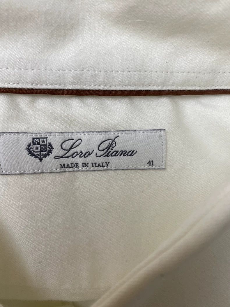 Loro Piana LORO PIANA size41 White shirt Size XS / US 0-2 / IT 36-38 - 4 Thumbnail