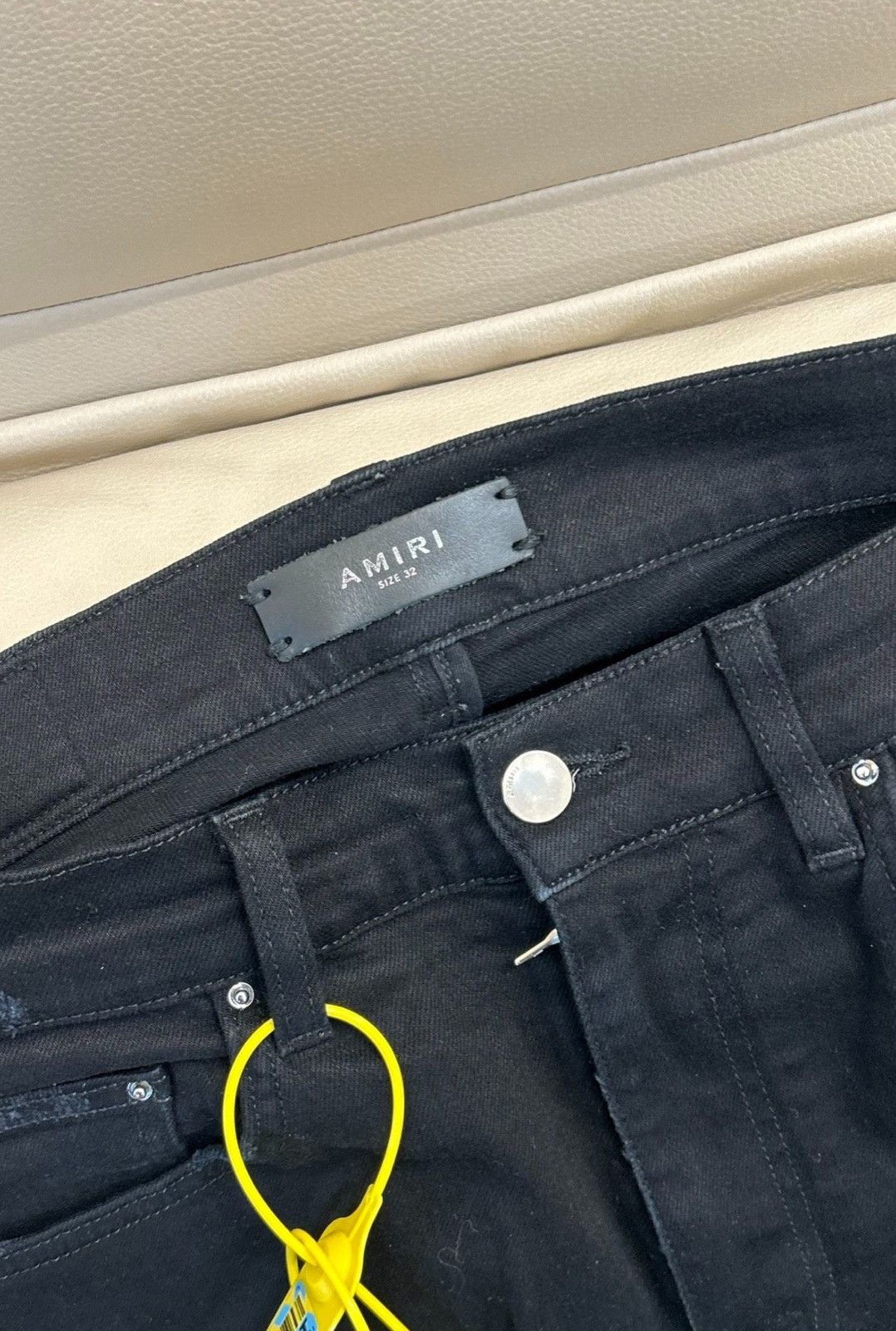 Amiri Amiri Double-Knee Distressed Destroyed Black Jeans Size US 32 / EU 48 - 4 Thumbnail