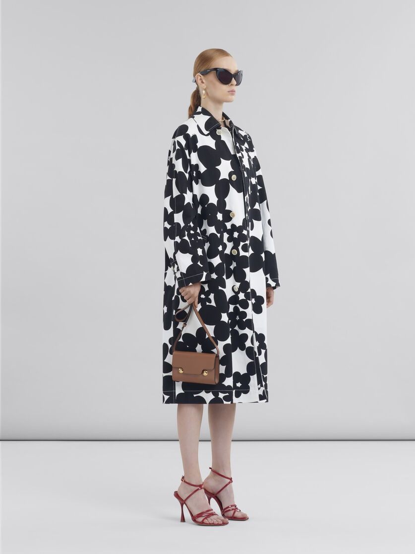 Marni o1f1d3z0326 Silk Twill Midi Dress in Black/White Size XL / US 12-14 / IT 48-50 - 6 Thumbnail