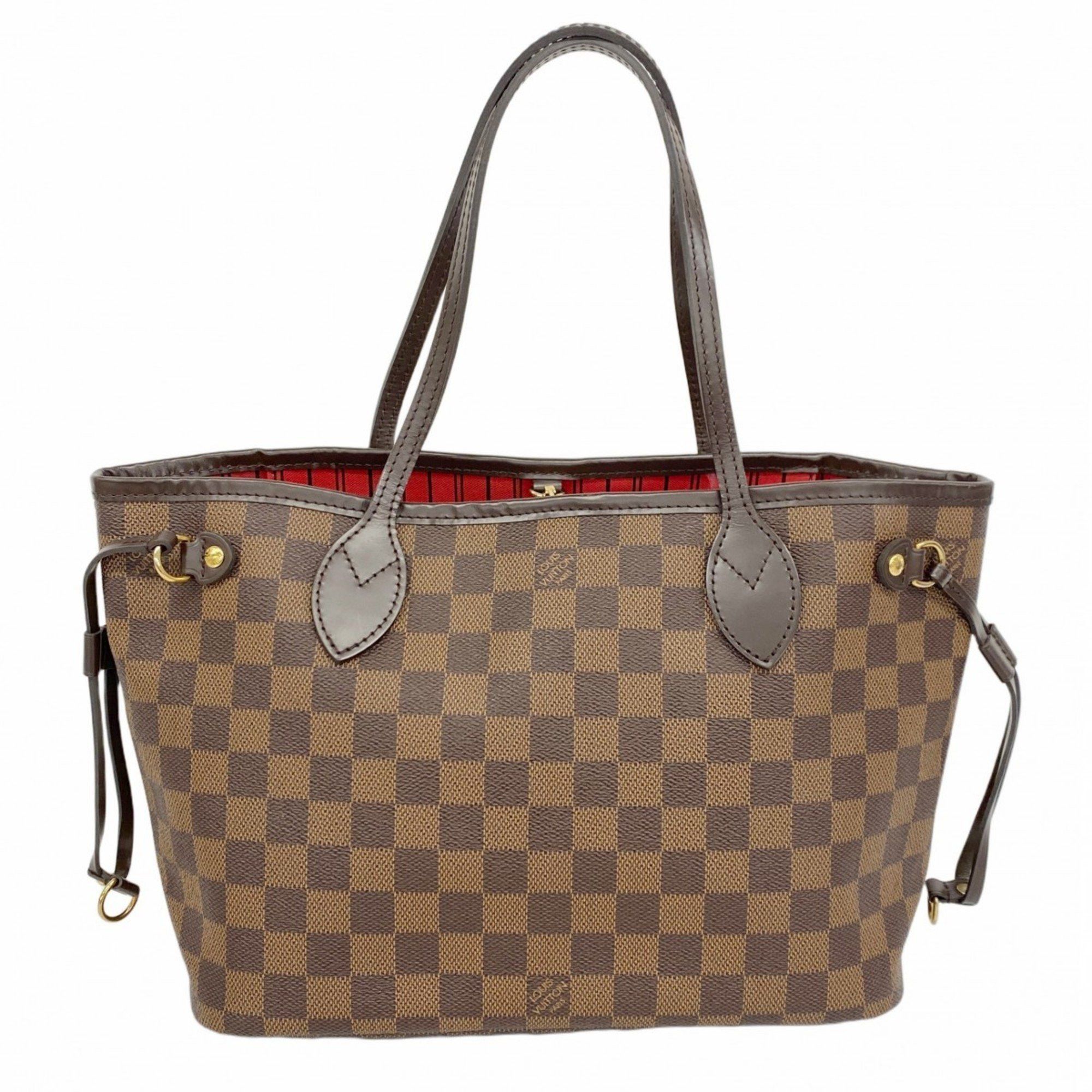 Louis Vuitton Tote Bag Damier Neverfull Pm N40600 Ebene Women's