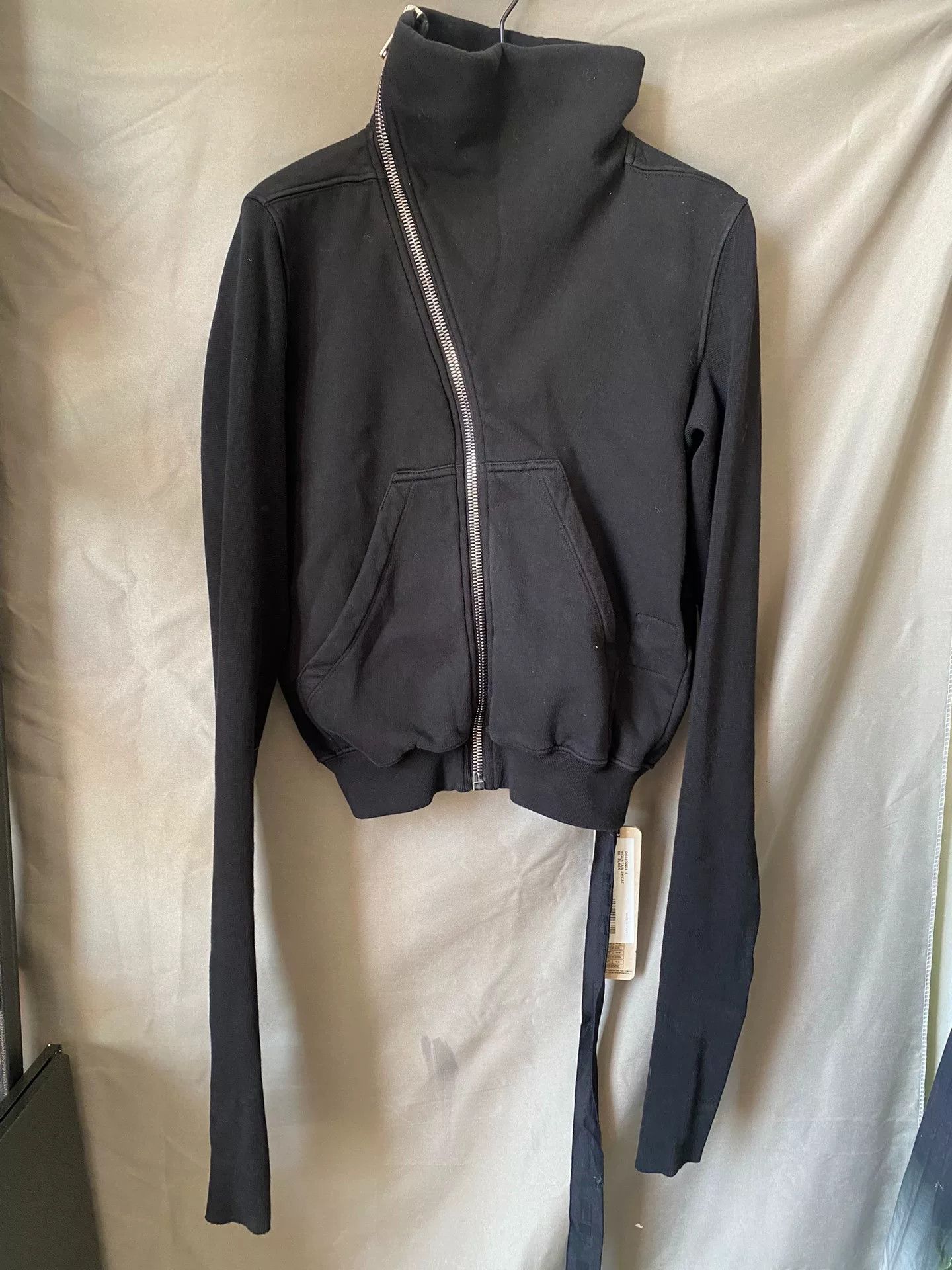 Rick Owens Drkshdw black high-neck jacket by rick owens Size S / US 4 / IT 40 - 1 Thumbnail