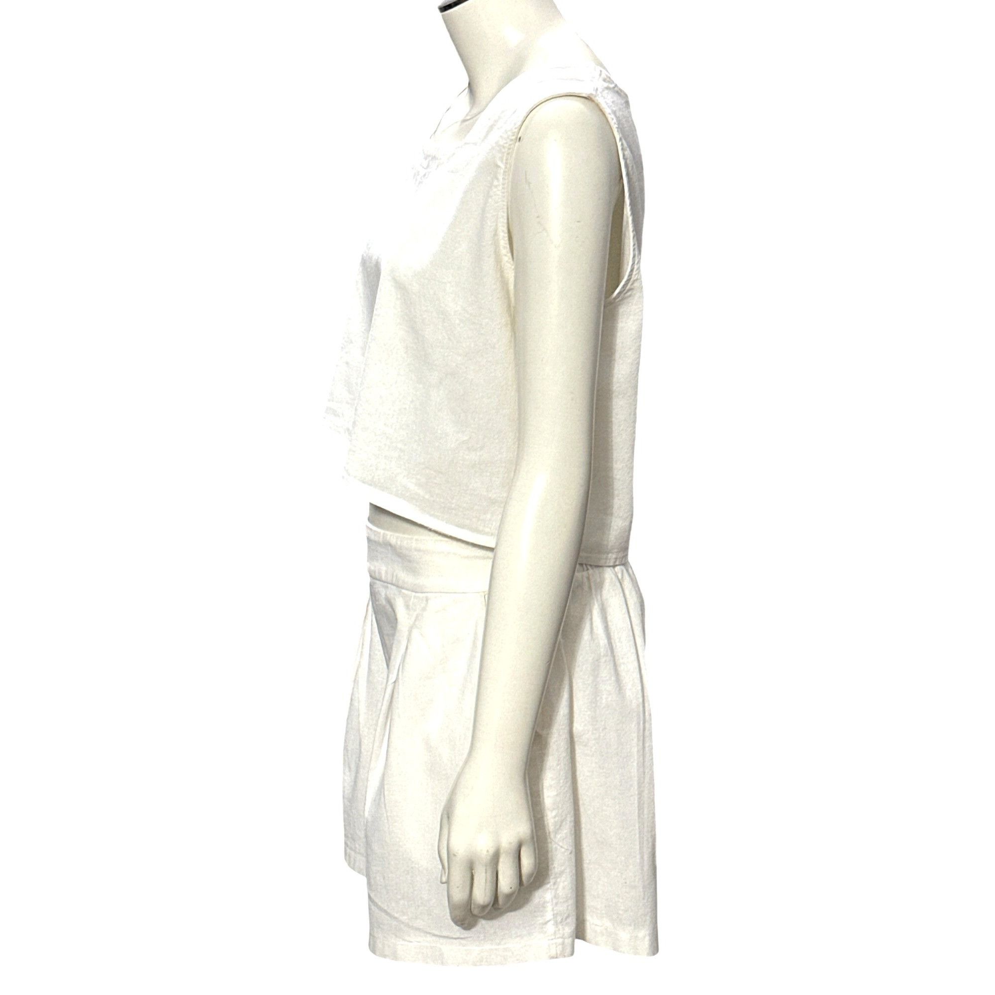 Other CCC Sleeveless White Two Piece Set Top Shorts Classic Summer Size M / US 6-8 / IT 42-44 - 3 Thumbnail