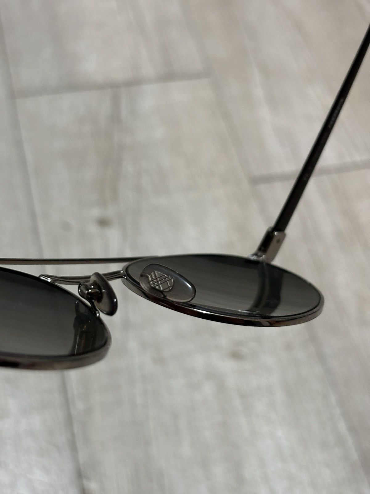 Burberry × Burberry Prorsum Unisex B-3109 Italy Big Logo Frame Metal-Matte Round Shape Sunglasses Size ONE SIZE - 17 Thumbnail