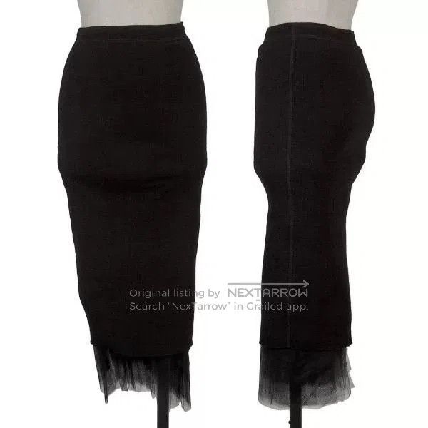 Junya Watanabe black vintage sheer design skirt. Size US 26 / EU 42 - 1 Thumbnail