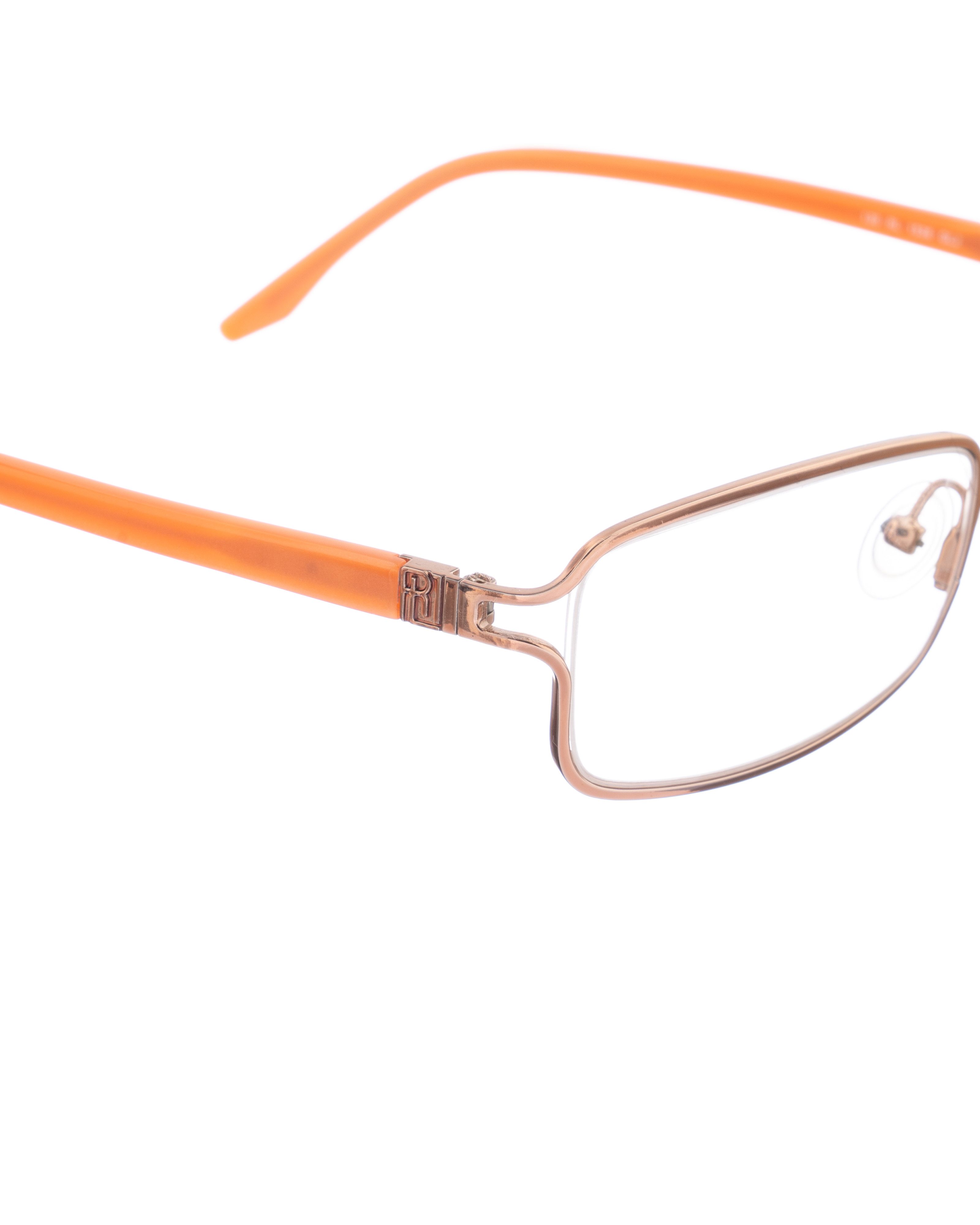 Ralph Lauren Ralph Lauren 00s Gold and Orange Rectangular Glasses Size ONE SIZE - 3 Thumbnail