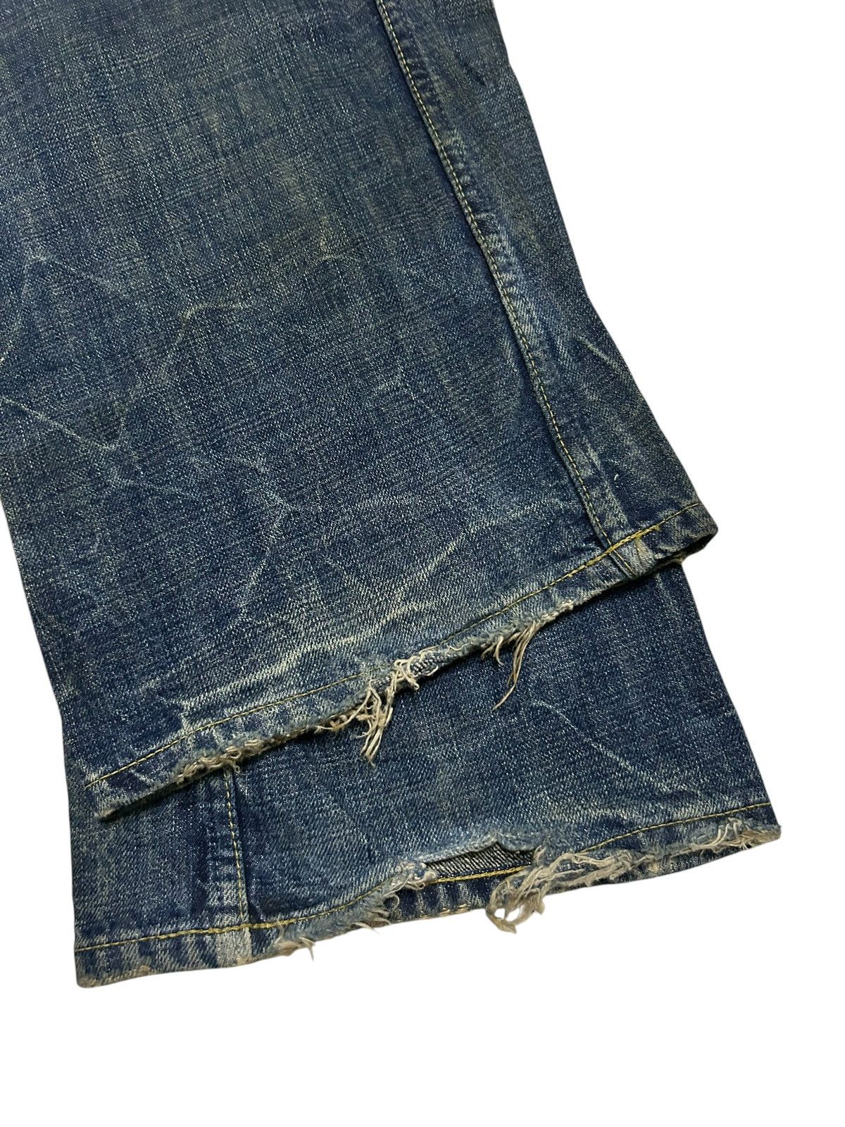 Japanese Brand × Kapital × Vintage Rusty Flare Selvedge Japanese Punk Distressed Denim Jeans Size US 32 / EU 48 - 13 Thumbnail