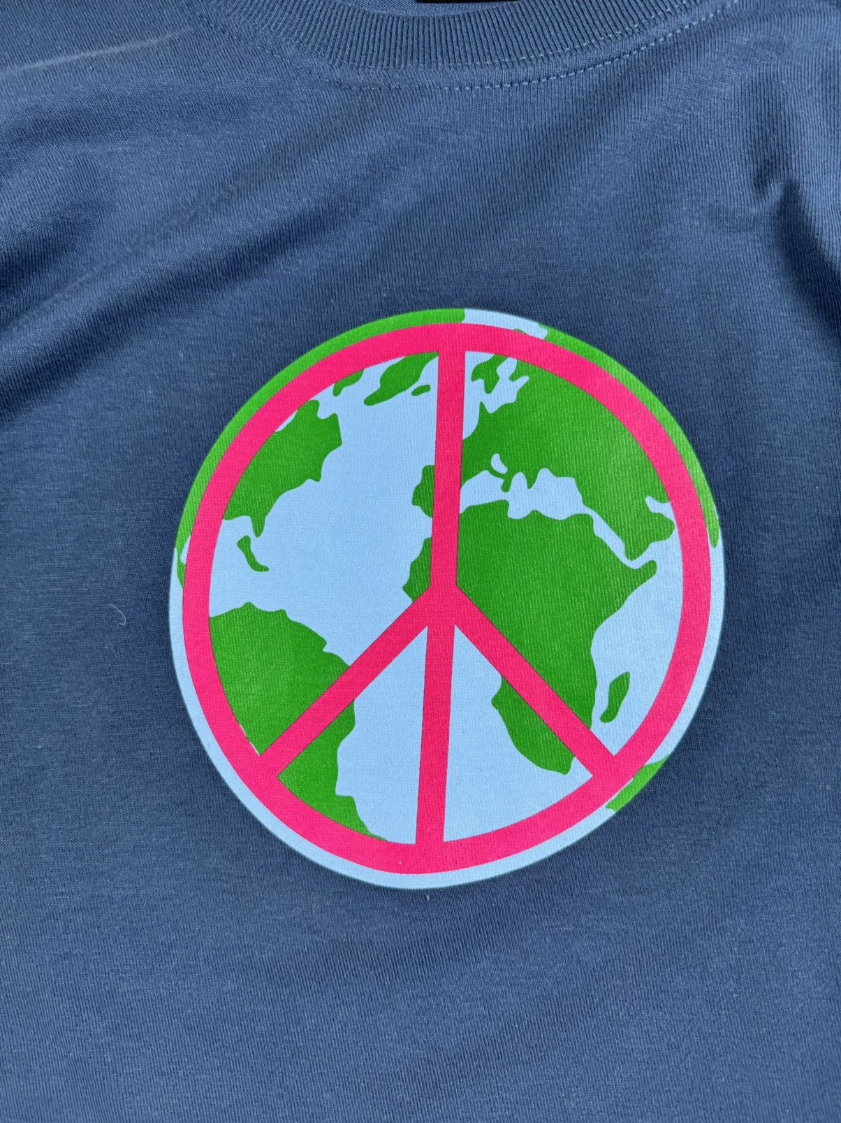 Stussy Stussy RARE Peace Earth Pacifism Blue Longsleeve Y2K T Shirt Size US M / EU 48-50 / 2 - 10 Thumbnail