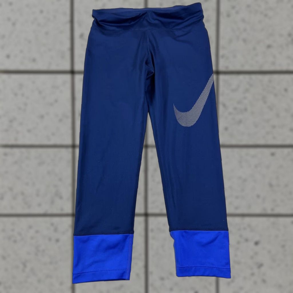 Nike Nike Dri-Fit Leggings Women M Blue Cropped Activewear Mens? Women? Size 32" / US 10 / IT 46 - 1 Thumbnail