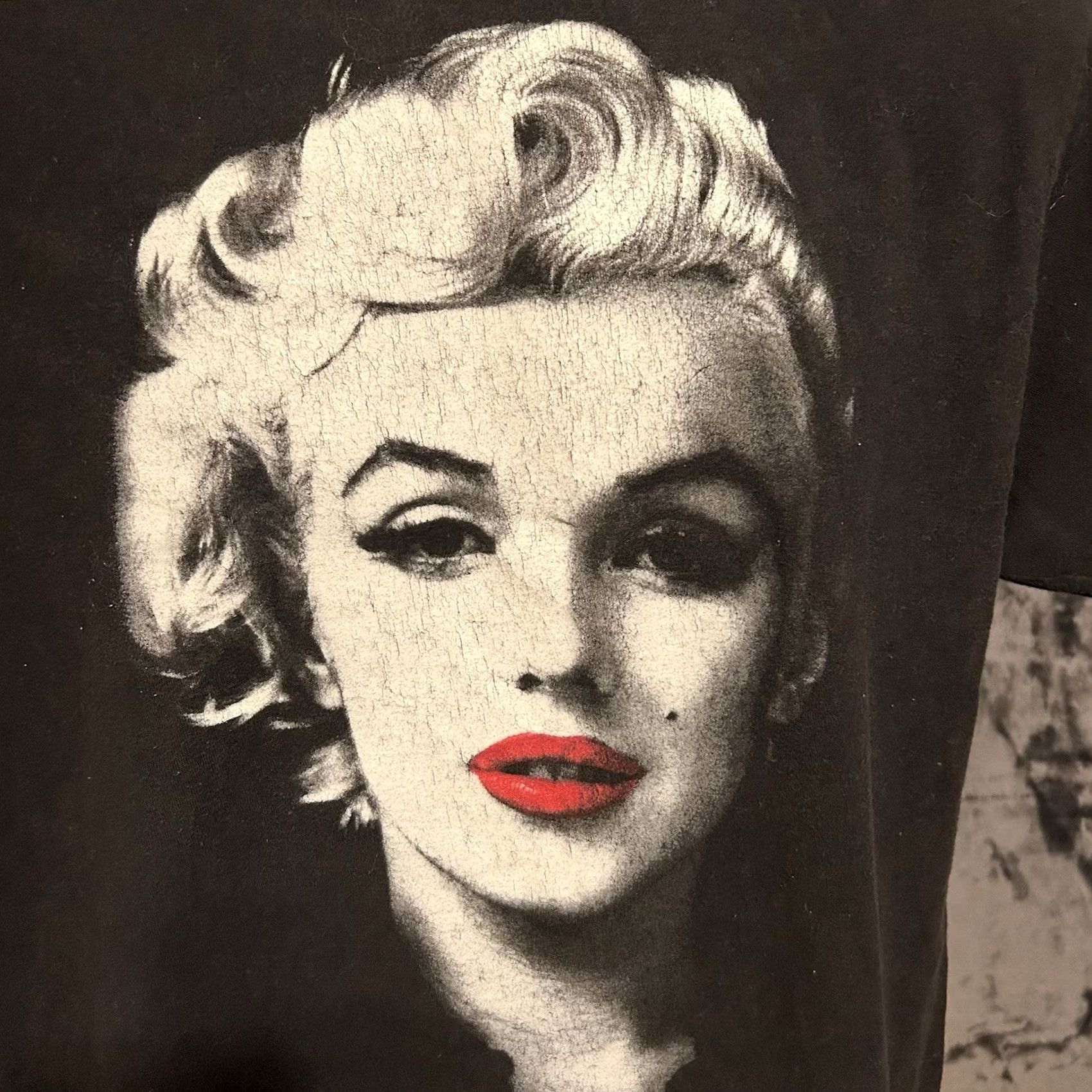 Vintage Marilyn Monroe Shirt Men L Black Short Sleeve Big Face Graphic Molottery T-Shirt 50s Movie Star Birthday Size US L / EU 52-54 / 3 - 5 Thumbnail
