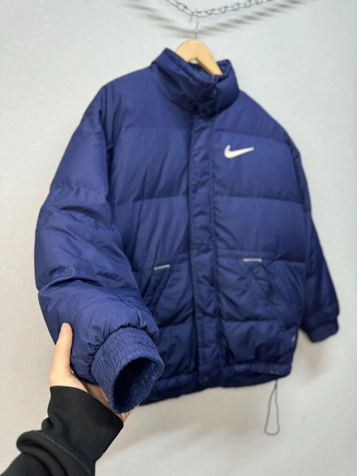 Nike × Vintage Vintage 90s Nike Down Feather Puffer Jacket Size US M / EU 48-50 / 2 - 5 Thumbnail