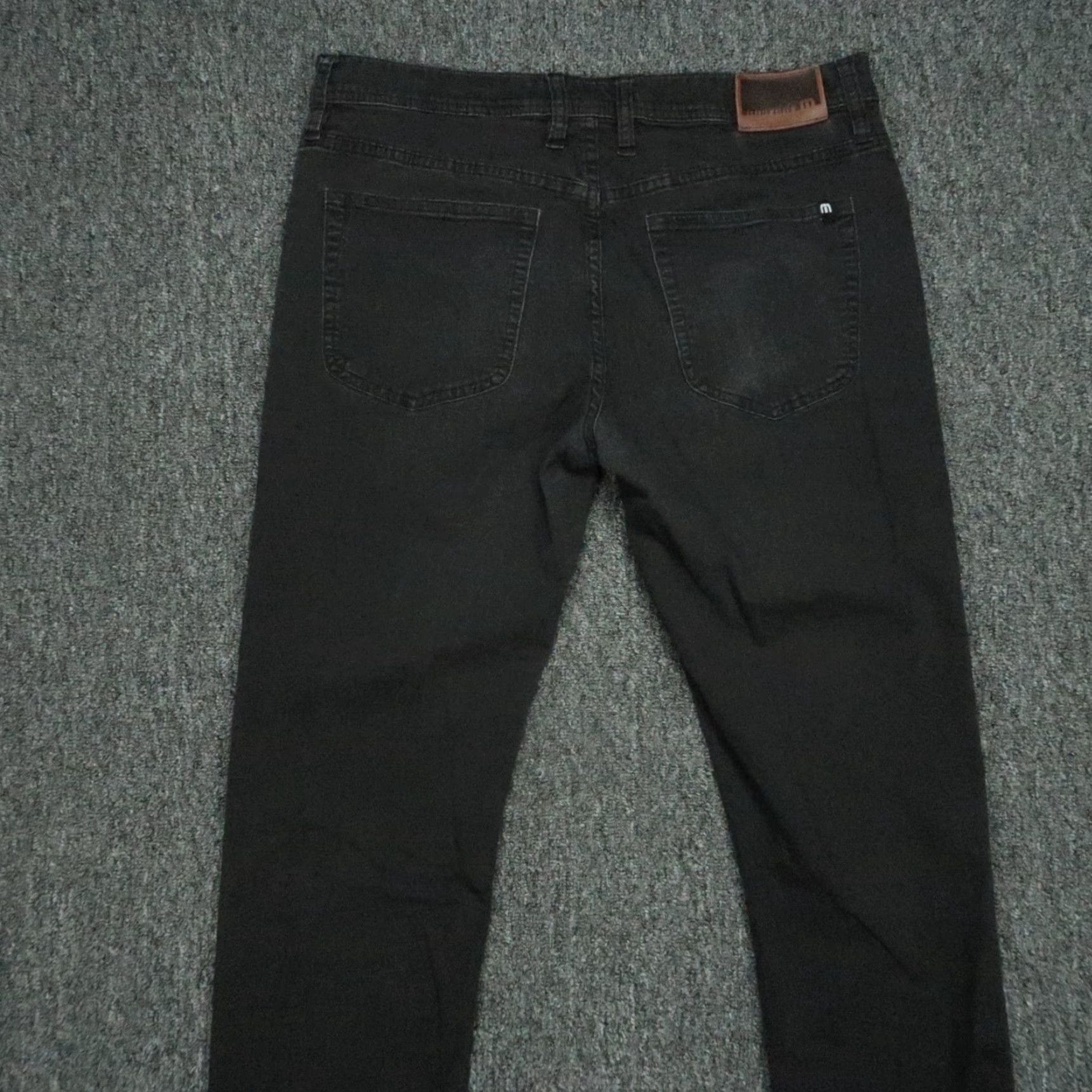 TravisMathew Travis Mathew Jeans 32x28 Black 5-Pocket Straight Denim Legacy Mens Size US 32 / EU 48 - 5 Thumbnail