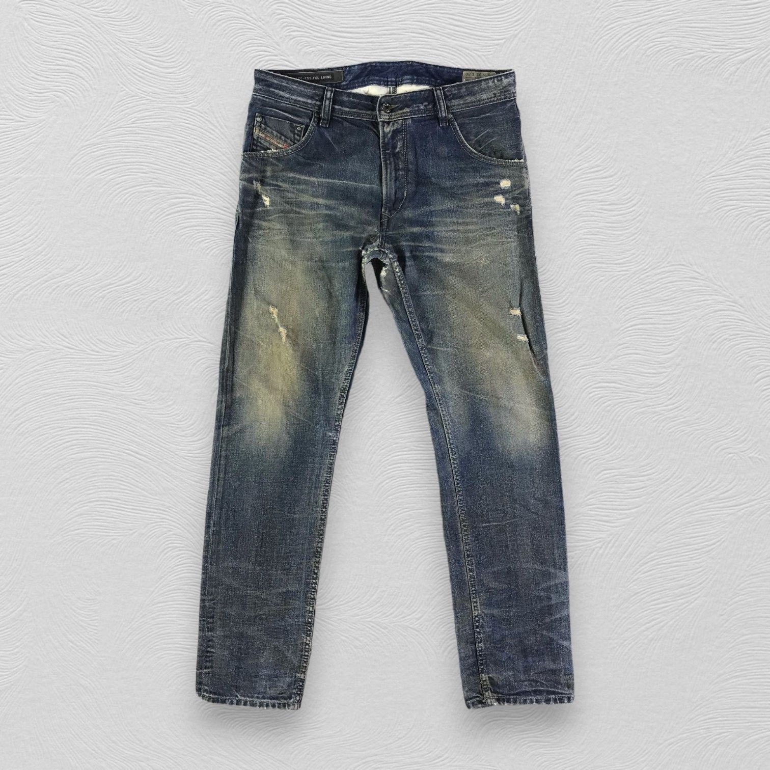 Diesel Distress Diesel Jeans Rusty Blue Denim KJ2561 Size US 31 - 1 Thumbnail